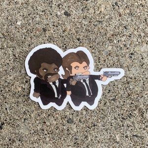 3/$10‼️ Pulp Fiction Beans Sticker